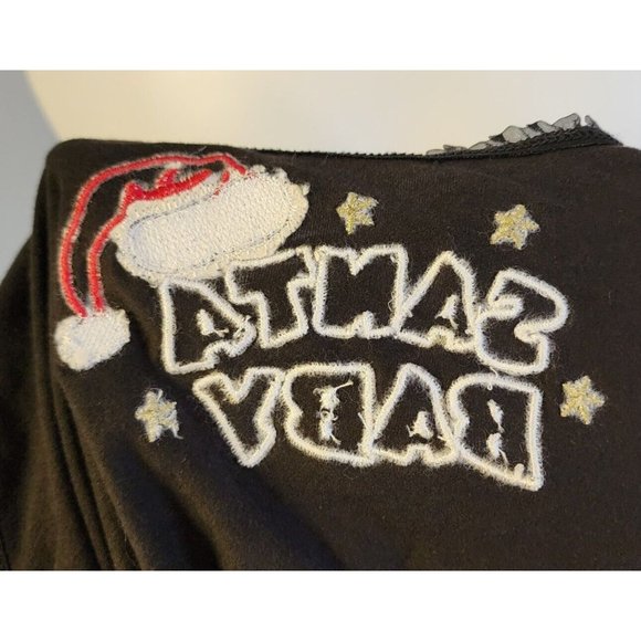 Susan Lucci Women's Sleeveless Ruffle Camisole Top Embroidered "Santa Baby" Sz L - Picture 8 of 10